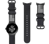 TUV PLNT Nylon Band - Compatible with pixel watch 3 45mm Men Women, Soft Weave Stars-Stripes Flag Strap for pixel watch 3 45mm band