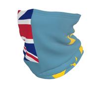 Tuvalu Flag Pattern Multifunctional Elastic Neck Warmer Scarf Adjustable Balaclava Outdoor Essential Versatile Neck Gaiter Police Military Windproof Mask Outdoor Sports Gear