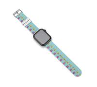 Tuvalu Flag with Royal Lion Silicone Strap for Apple Watch | Funny Sport Straps Quick Release Replacement Watch Band 38mm 40mm 42mm 44mm