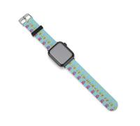 Tuvalu Flag with Royal Lion Silicone Strap for Apple Watch | Funny Sport Straps Quick Release Replacement Watch Band 38mm 40mm 42mm 44mm
