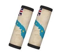 Tuvalu Map with Three Stars Neoprene Luggage Handle Wrap for Suitcase Identifier Luggage Makers Covers Wraps Travel Accessories