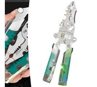 Tuvilo Electrical Pliers, 2025 New Wire Strippers with Voltage Detector, Folding Stylus Screwdriver Wire Stripper for Electricians DIY Repairs (A)