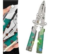 Tuvilo Electrical Pliers, 2025 New Wire Strippers with Voltage Detector, Folding Stylus Screwdriver Wire Stripper for Electricians DIY Repairs (B)