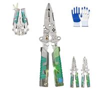 Tuvilo Electrical Pliers, Folding Stylus Screwdriver Wire Stripper, One Piece Has 14 Functions, Multifunctional Wire Stripping Pliers, Can Handle Various Repairs, Cable Cutters With Plier, Crimper (A)