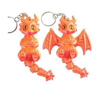 TUVovosd 3D printed dragon keychain, cute dragon keychain, cute rare retro friendship, gift pendant(Green,Without wings 8cmA)