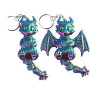 TUVovosd 3D printed dragon keychain, cute dragon keychain, cute rare retro friendship, gift pendant(Pink,Without wings 11.3cmA)