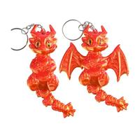 TUVovosd 3D printed dragon keychain, cute dragon keychain, cute rare retro friendship, gift pendant(Purple,With wings 8cmB)