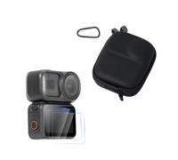 Tuvzylory Camera Accessory Kit Compatible with DJI Osmo Nano, Hard Shell Storage Case + 2 Pcs Tempered Glass Screen Protectors, 9H Tempered Glass Lens (Black)