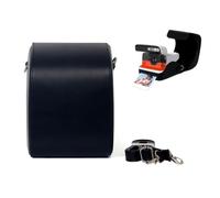 Tuvzylory Camera Bag Compatible with Polaroid Flip, PU Leather Shoulder Case, Retro Carrying Pouch for Travel Photography (Black)