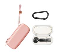 Tuvzylory Carrying Case Compatible with DJI Osmo Pocket 4 Pro, PU Leather Hard Shell Storage Bag, Waterproof Organizer Pouch with Custom Divider for Camera Accessories (Pink)