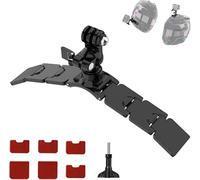 Tuvzylory Helmet Chin Mount Compatible with DJI Action 6/5 Pro - 3-Section Removable, 360° Rotation, First-Person View Cycling