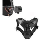 Tuvzylory Helmet Chin Mount Compatible with DJI Osmo Action 6, 270° Adjustable, Anti-Shake, Secure Strap for Motorcycle Cycling & First Person View Shooting (Black)