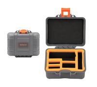 Tuvzylory Mini Storage Box for OSMO ACTION 5Pro/4/3 Compact Water-Resistant Protective Case Safety Storage Bag Cameras & Accessories - Grey with Robust Latch Lock Durable Shock-Absorbent Interior