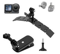 Tuvzylory POV Shooting Bundle Compatible with DJI Osmo Action 6, Helmet Chin Mount + Hat Clip, 360° Adjustable, Detachable, Multi-Scene Mounting Kit