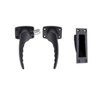 Tuvzylory Soundproof Door Lock Hardware Kit, Door Locks for bedrooms/Home Theater/Recording Studio/Audio-Visual Room/monitoringroom/Conference Room/Home Room (Left Lock(Withou Key), Black)