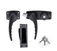 Tuvzylory Soundproof Door Lock Hardware Kit, Door Locks for bedrooms/Home Theater/Recording Studio/Audio-Visual Room/monitoringroom/Conference Room/Home Room (Right Lock(with Key), Black)