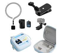 Tuvzylory Storage Accessory Kit Compatible with DJI Osmo Nano, 360 Rotation Magnetic Hat Clip Neck Strap & EVA Storage Case, Cat Tags, Simple