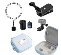 Tuvzylory Storage Accessory Kit Compatible with DJI Osmo Nano, 360 Rotation Magnetic Hat Clip Neck Strap & EVA Storage Case, Dog Party, Simple