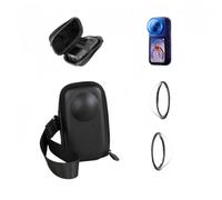 Tuvzylory Storage Protection Kit Compatible with Insta360 X6, Carrying Case + PC Lens Protector Portable Action Camera Accessories for Outdoor Vlog Shooting