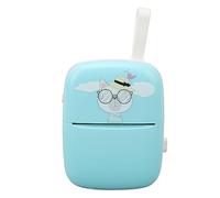 Tuwei Wireless Printer Mini Pocket Printer Cartoon Kitty Pattern Portable Wrong Question Photography for Home School Office (blue)