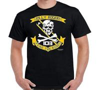tuweisen Jolly Rogers Vf 103 Fear The Bones T-Shirt Graphic Tee Printed Shirt Short Sleeve for Men Black S
