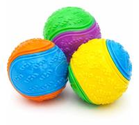 Tuwells Squeaky Dog Balls, Durable Scooby Doo Style Indestructible Dog Toys, Fun and Safe Rubber Balls for Small and Medium Dogs (6 Pack)