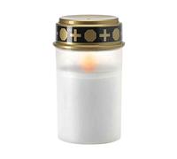 tuwiwol 2piece LED Sacrificial Lamp Solar Electronic Recycling Safety and Environmental Protection Outdoor LED Candle Grave Lamp, White