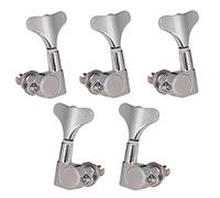 tuwiwol 4pcs/set Reliable Bass Tuners Easy Installation And Smooth Tuning Guitar Alloy String Pegs Alloy Made Universal, Silver, 3 left 2 right