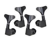 tuwiwol 4pcs/set Reliable Bass Tuners Easy Installation And Smooth Tuning Guitar Alloy String Pegs Alloy Made Universal, Black, 2 left 2 right