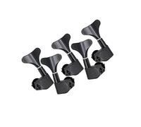 tuwiwol 4pcs/set Reliable Bass Tuners Easy Installation And Smooth Tuning Guitar Alloy String Pegs Alloy Made Universal, Black, 3 left 2 right