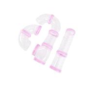 tuwiwol 8pcs/set Non-toxic Hamster Cage Accessories Odorless And Non-deformable Tunnel For Hamster ABS Hamster Playground, Pink
