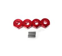 tuwiwol Aluminum Alloy Wheel Hex Hub Adapter For 1/14 MJX Hyper Go 14209 14210 Must-Have Accessory For MJX Hyper GO 14209 14210, Red