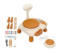 tuwiwol Children Electric Pottery Wheel Kids Craft Toys Gift Encouraging Creativity And Imagination Own Pottery Electric Wheel Turntable Wheels