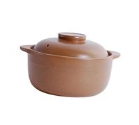 tuwiwol Claypot Rice Pot Casserole Dish Clay Pot With Lid Delivers Authentic Taste And Traditional Craftsmanship For All Cookware Handmade Ceramic Party Binaural Handle, 0.8L