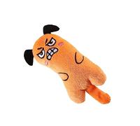 tuwiwol Cute Cat Toys Funny Plush Teeth Catnip Chewing Pet Scratch-resistant Lightweight Bit-Resistant for Home Gifts Accs, Orange, 10.5X5.5X3.5CM
