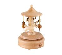 tuwiwol Delightful Music Sound Box - Crafted With Exquisite Woodwork Castle Carousel Musical Box Elegant Wooden Musical Box, Carousel