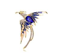 tuwiwol Fire-Bird Brooch Chest Pendent Fashion Jewelry Multicolored Multipurpose Lightweight Bride Exquisite Wedding Pendents, Blue