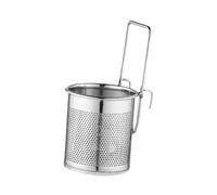 tuwiwol Frying Basket Mesh Strainer Basket Spaghetti Strainer Spoon Essential Kitchen Tool for Easily Rinsing Grains Vegetables Pastas Noodle for Food Dumpling Noodle, Silver, S