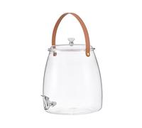 tuwiwol Large Drink Container Cold Water Jug Featuring Silicone Sealing for Maximum Freshness and Easy at Picnics Portable Iced Beverage Dispenser Faucet Filtering, Clear, 25L