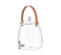 tuwiwol Large Drink Container Cold Water Jug Featuring Silicone Sealing for Maximum Freshness and Easy at Picnics Portable Iced Beverage Dispenser Faucet Filtering, Clear, 5L