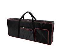 tuwiwol Piano Padded Case Electronic Organ Bag Musical Instrument Protective Anti-Shock Waterproof Oxford Cloth Backpack, 420D red edge black