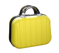 tuwiwol Portable Makeup Organizer Suitcase Box Outdoor Handbag Boarding Cosmetic Case Large Capacity Bag Festival Gift, Yellow
