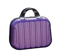 tuwiwol Portable Makeup Organizer Suitcase Box Outdoor Handbag Boarding Cosmetic Case Large Capacity Bag Festival Gift, Purple
