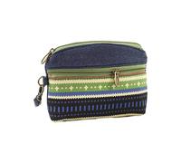 tuwiwol Stylish Purse With Ethnic Pattern For Cash And Cards Cotton Small Ethnic Style Pattern Purse Fabric Purse, Green - national win