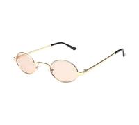 tuwiwol Vintage Eyeglasses With UV Protection Lightweight Frame For Stylish Men And Women PC Men Tiny Oval Metal Retro Glasses