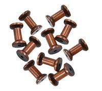 tuwiwol Wooden Thread Spools Crafts Weaving Bobbins Convenient 10pcs Arts Sewing Supplies Chains And Many Other Items Wooden Thread Spools For Crafts Small 2 Inch, Coffee, 5.2 cmx3.5 cm