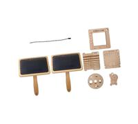 tuwiwol Yarn WPI Guide Gauge Crochet Knitting Tools Comprehensive Knitting Tools Set Made Wood 1 Chain and 2 Pieces Wool Carders Needle Felting Brushes MaterialKnitting Gauge Rulers are Made of Wood