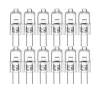 Tuwonwa 12PCS G4 Halogen Bulbs, G4 Halogen Light Bulbs 20W 12V, Clear Capsule Lamps, Warm White 2800K, 2 Pin Base, Dimmable Bulbs for Cabinet, Cooker Hoods, Ceiling, Table, Instant On