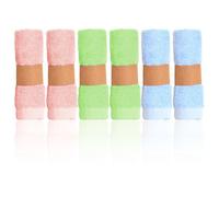 Tuwonwa 6PCS Flannel face cloth, Bamboo Face Cloths for Sensitive Skin, Ultra Soft Baby Washcloths 10"x10" Reusable Flannel Face Towels, Antibacterial Eco-Friendly Wipes for Adults, Makeup Removal