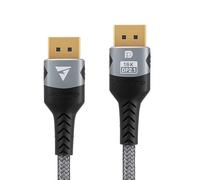 Tuwonwa DisplayPort Cable 2.1, 16K 8K 80Gbps Cable 2.1 2M, Certified Ultra High Bit Rate DP to DP Cable, Ultra High Bit Rate, Certified for 16K 60Hz 8K 144Hz, Ideal for Monitor